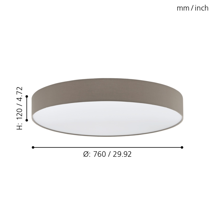 Eglo - LED Stmívatelné stropní svítidlo LED/60W/230V + dálkové ovládání 