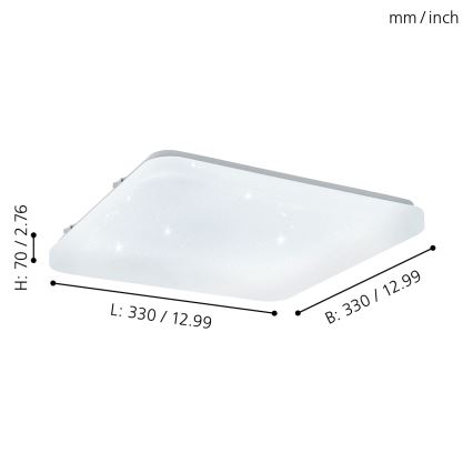 Eglo - LED Stropní svítidlo LED/17,3W/230V