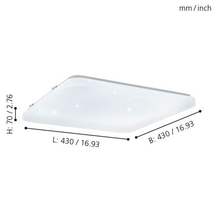 Eglo - LED Stropní svítidlo LED/33,5W/230V