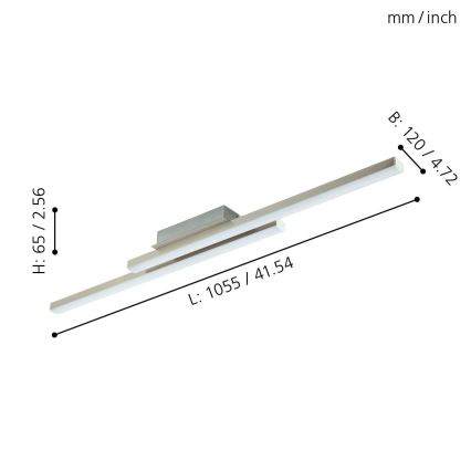 Eglo - LED RGB Stmívatelný přisazený lustr FRAIOLI-C 2xLED/17W/230V