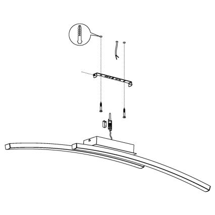 Eglo 97909 - LED RGB Stmívatelný přisazený lustr FRAIOLI-C LED/34W/230V