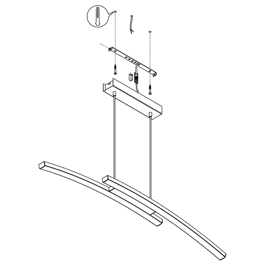 Eglo 97911 - LED RGB Stmívatelný lustr na lanku FRAIOLI-C LED/34W/230V