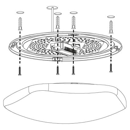 Eglo - LED RGB Stmívatelné stropní svítidlo TOTARI-C LED/34W/230V + dálkové ovládání