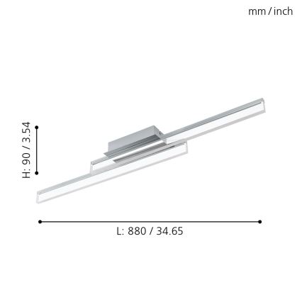 Eglo - LED Koupelnové stropní svítidlo 2xLED/11W/230V IP44