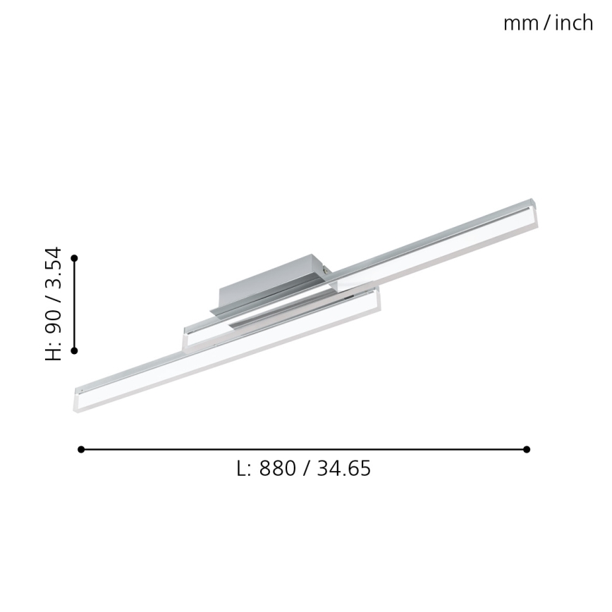 Eglo - LED Stropní svítidlo 2xLED/10W/230V IP44