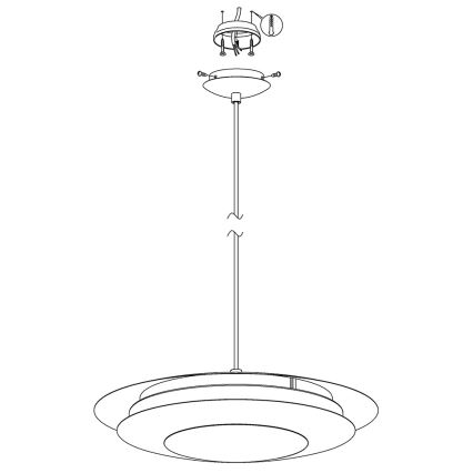 Eglo - LED RGB Stmívatelný lustr na lanku MONEVA-C LED/18W/230V