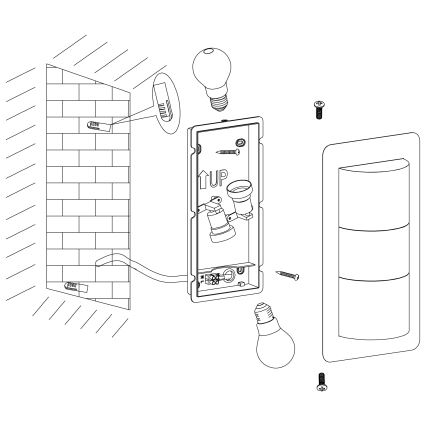 Eglo - Venkovní nástěnné svítidlo 2xE27/10W/230V antracit IP44