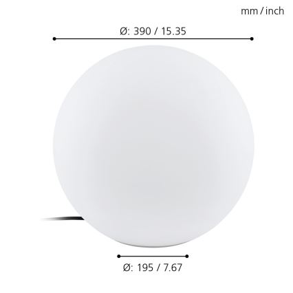 Eglo - Venkovní lampa 1xE27/40W/230V IP65 ø390