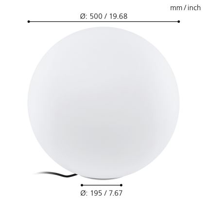 Eglo - Venkovní lampa 1xE27/40W/230V IP65 ø500