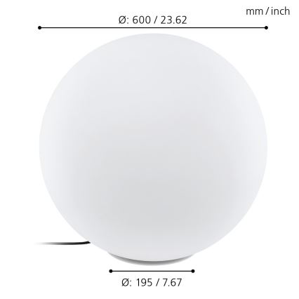 Eglo - Venkovní lampa 1xE27/40W/230V IP65 pr.600