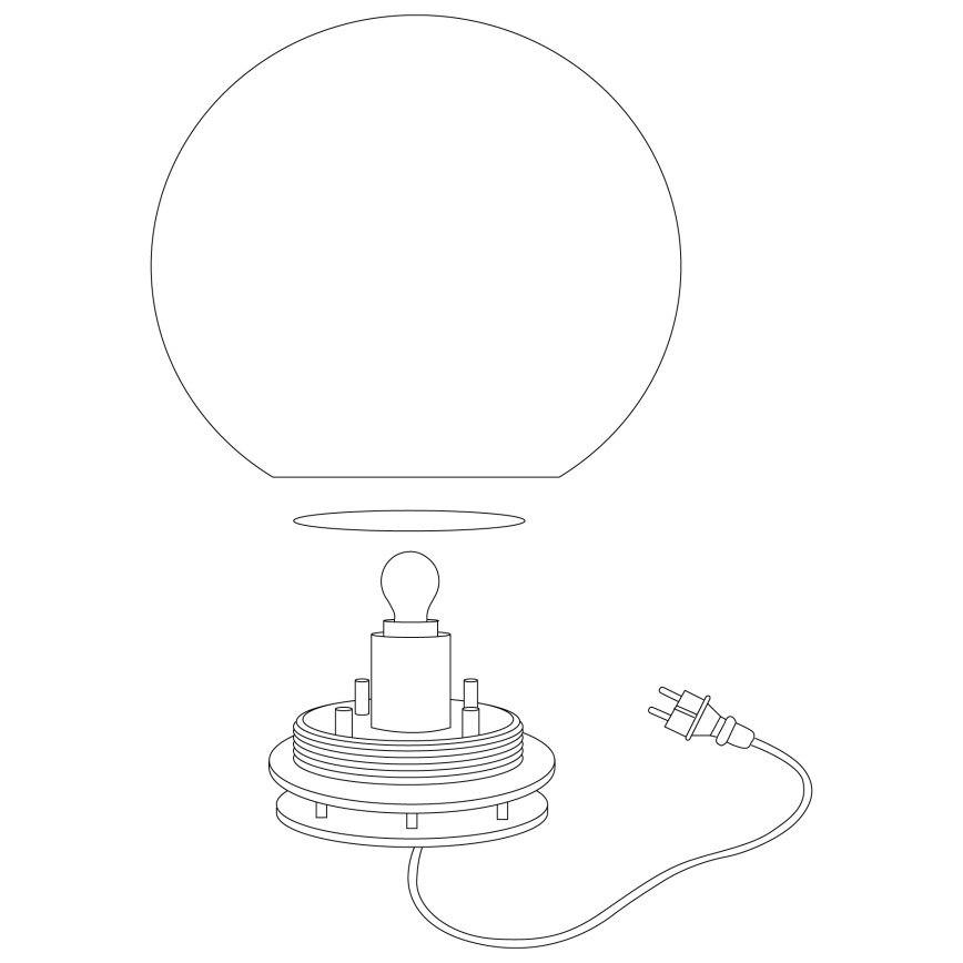 Eglo - Venkovní lampa 1xE27/40W/230V IP65 pr.600