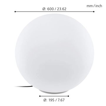 Eglo - LED RGB Venkovní lampa MONTEROLO-C 1xLED/9W/230V IP65 ø600