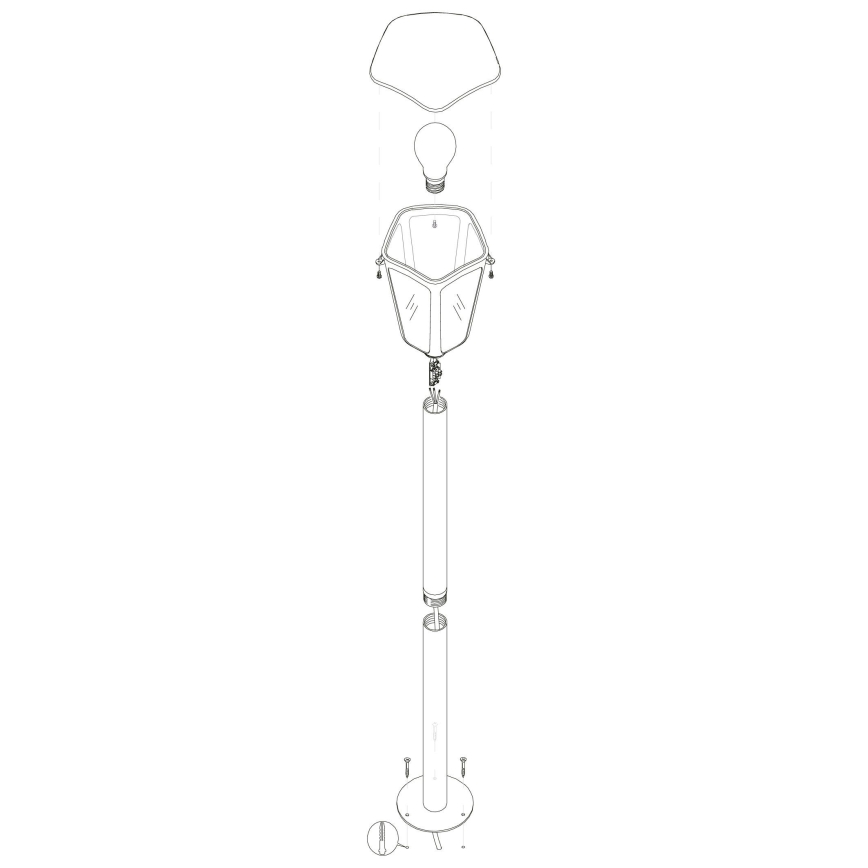 Eglo - Venkovní lampa 1xE27/60W/230V IP44