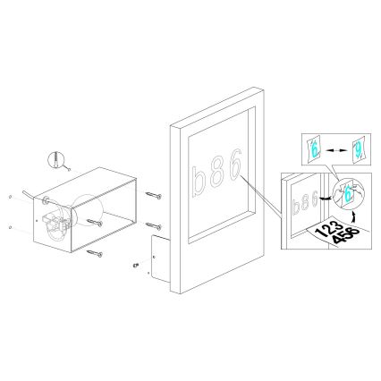 Eglo - Domovní číslo 1xE27/28W/230V bílá IP44