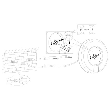 Eglo - LED Domovní číslo LED/15W/230V IP44