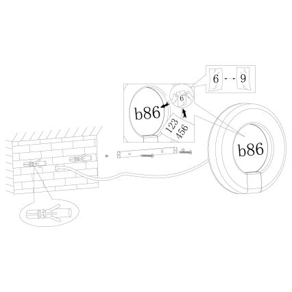 Eglo - LED Domovní číslo LED/15W/230V IP44