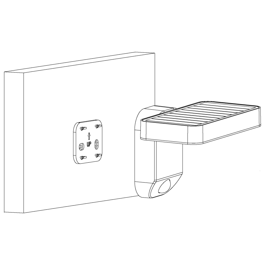 Eglo - LED Solární nástěnné svítidlo se senzorem LED/4,5W/3,7V 2200 mAh IP44