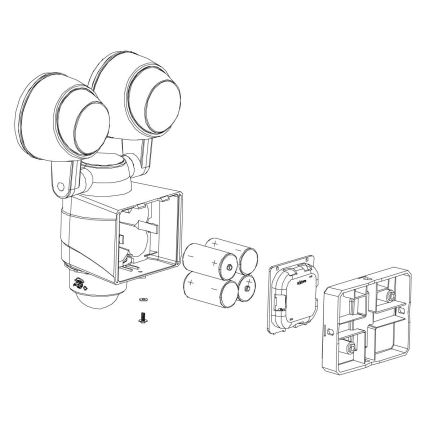 Eglo - LED Venkovní svítidlo se senzorem 2xLED/4W/4xLR1IP44