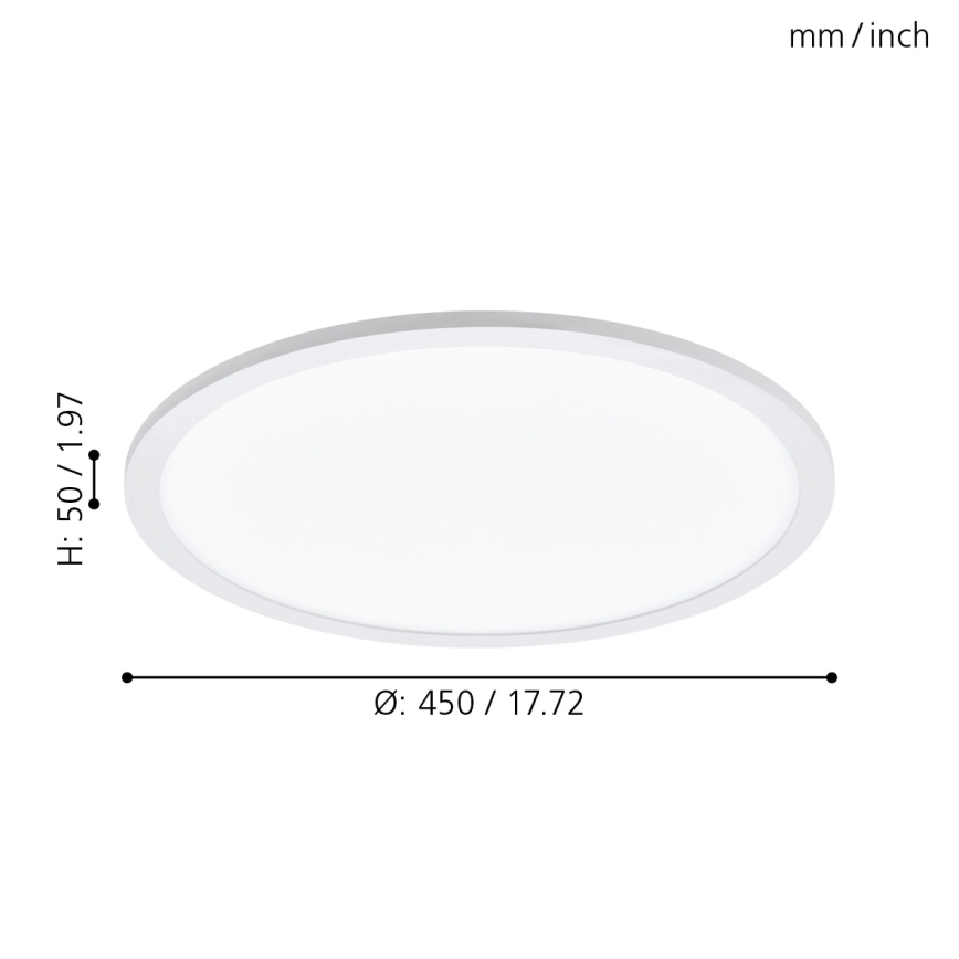 Eglo - LED Stmívatelné stropní svítidlo LED/19,5W/230V + dálkové ovládání