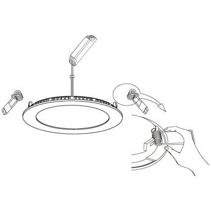 Eglo - LED Stmívatelné podhledové svítidlo LED/5W/230V + dálkové ovládání