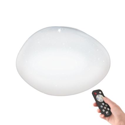 Eglo 98228 - LED Stmívatelné stropní svítidlo SILERAS-A LED/36W/230V pr. 60 cm + dálkové ovládání
