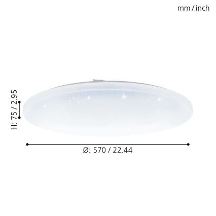Eglo - LED Stmívatelné stropní svítidlo LED/36W/230V + dálkové ovládání