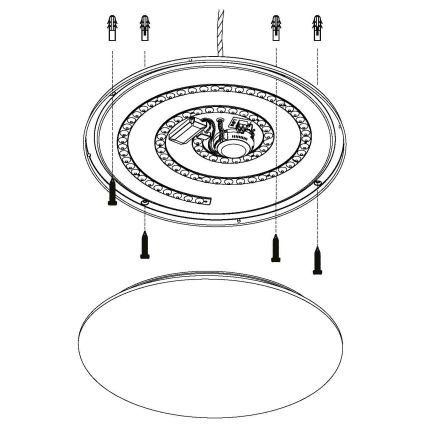 Eglo - LED Stmívatelné stropní svítidlo LED/36W/230V + dálkové ovládání