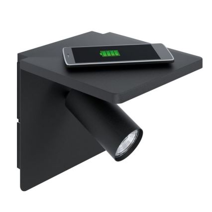 Eglo - LED Nástěnné svítidlo s bezdrátovým nabíjením 1xGU10/5W/230V