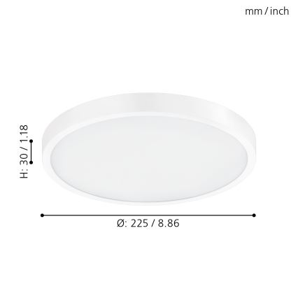 Eglo - LED Stmívatelné stropní svítidlo LED/14W/230V + dálkové ovládání