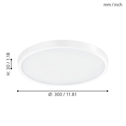 Eglo - LED Stmívatelné stropní svítidlo LED/20W/230V + dálkové ovládání