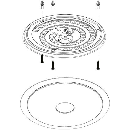 Eglo - LED Stmívatelné stropní svítidlo LED/24W/230V + dálkové ovládání