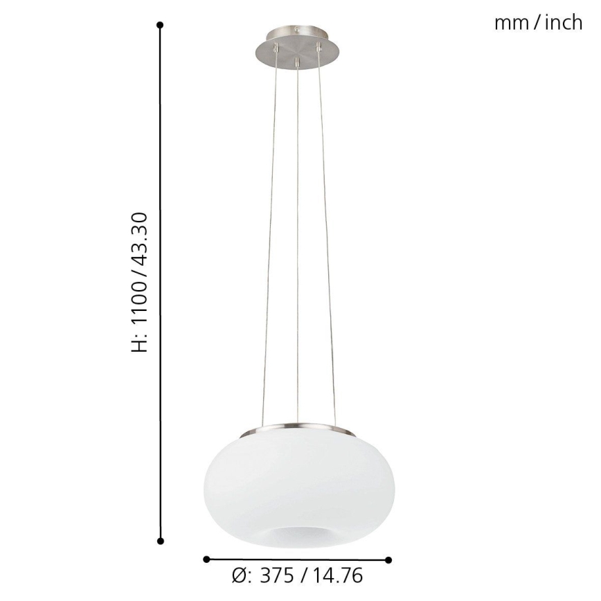 Eglo - LED RGB Stmívatelný lustr na lanku OPTICA-C LED/21W/230V pr. 37,5 cm