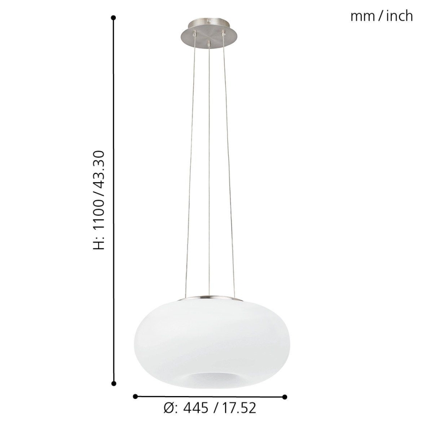 Eglo - LED RGB Stmívatelný lustr na lanku OPTICA-C LED/26,8W/230V pr. 44,5 cm