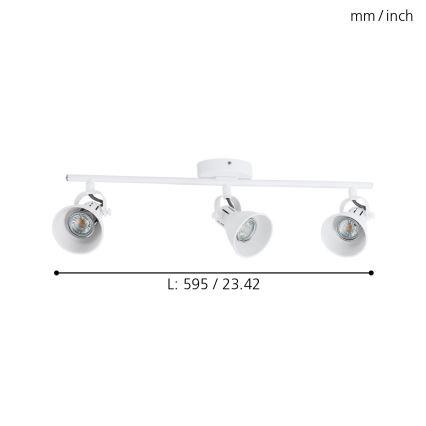 Eglo - LED Bodové svítidlo 3xGU10/3,3W/230V