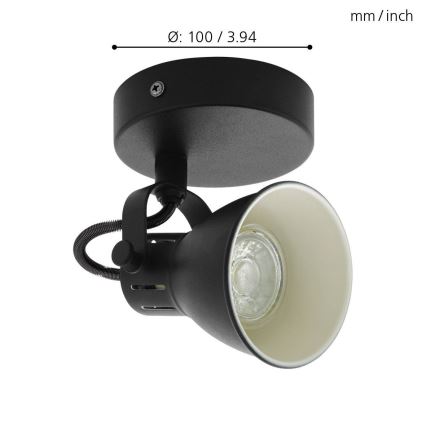 Eglo - LED Nástěnné bodové svítidlo 1xGU10/3,3W/230V