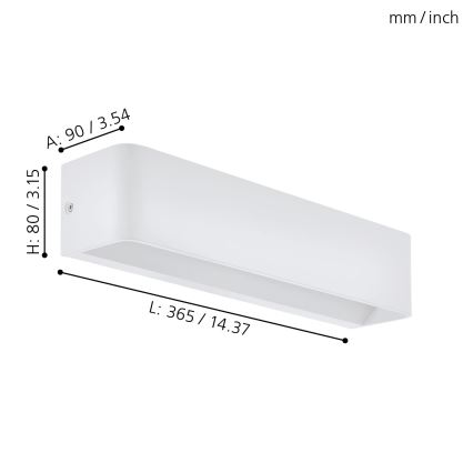 Eglo - LED Nástěnné svítidlo LED/12W/230V