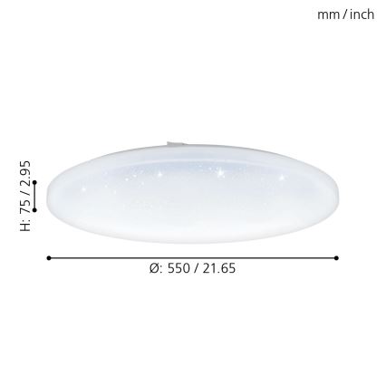 Eglo - LED Stropní svítidlo LED/49,5W/230V