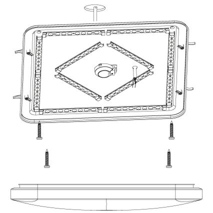 Eglo - LED Stropní svítidlo LED/49,5W/230V