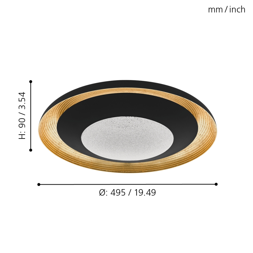 Eglo - LED Stmívatelné stropní svítidlo LED/24,5W/230V + dálkové ovládání