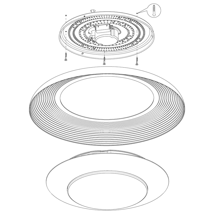 Eglo - LED Stmívatelné stropní svítidlo LED/24,5W/230V + dálkové ovládání
