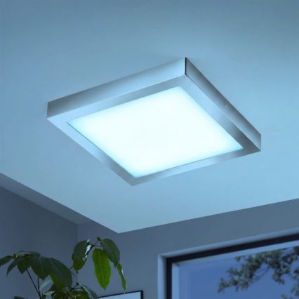 Eglo - LED RGBW Stmívatelné stropní svítidlo FUEVA-C LED/21W/230V Bluetooth IP44 30x30 cm