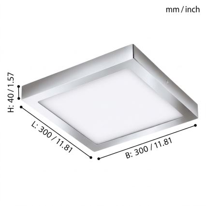 Eglo - LED RGBW Stmívatelné stropní svítidlo FUEVA-C LED/21W/230V Bluetooth IP44 30x30 cm