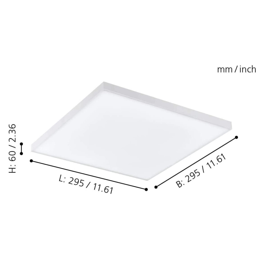 Eglo - LED RGB Stmívatelné stropní svítidlo TURCONA-C LED/15W/230V + dálkové ovládání