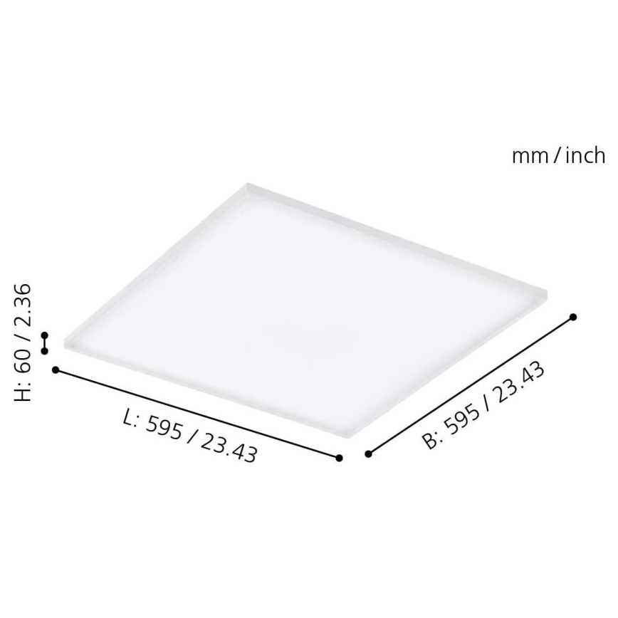 Eglo - LED RGB Stmívatelné stropní svítidlo TURCONA-C LED/30W/230V + DO