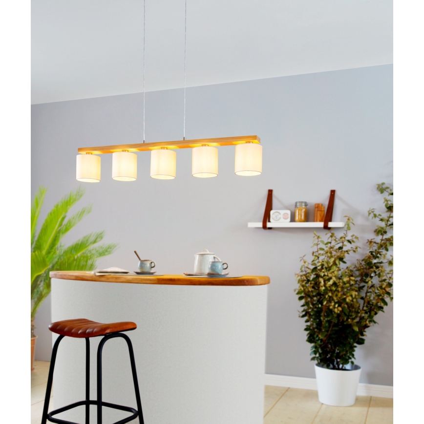 Eglo - Lustr na lanku 5xE27/28W/230V