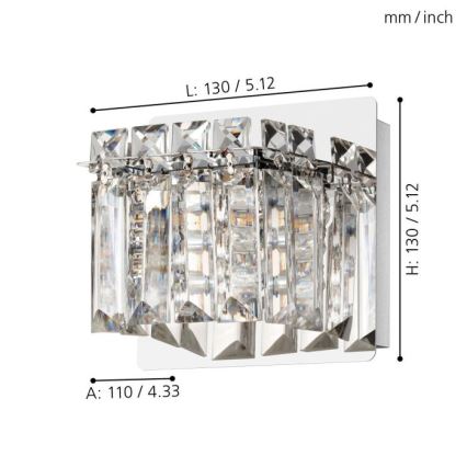 Eglo - LED Nástěnné svítidlo 1xG9/3W/230V lesklý chrom