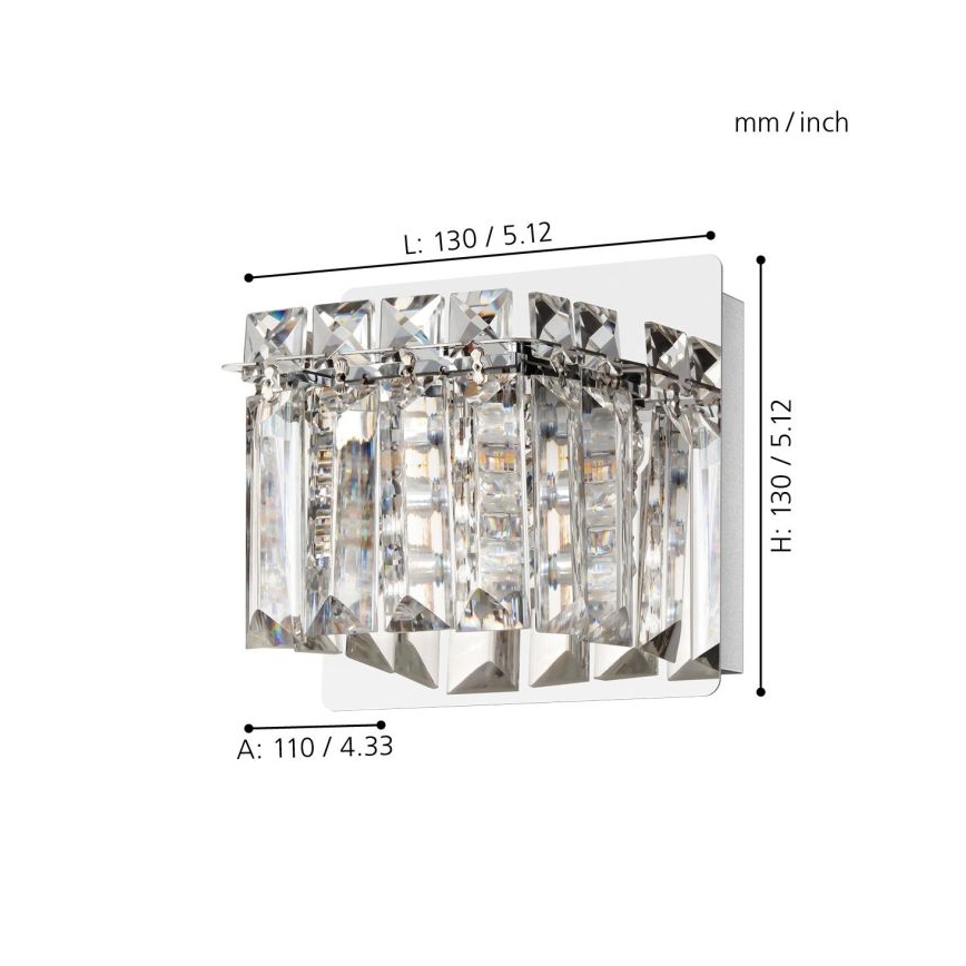 Eglo - LED Nástěnné svítidlo 1xG9/3W/230V lesklý chrom