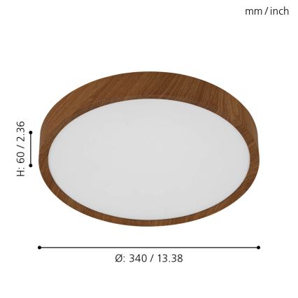 Eglo - LED Stropní svítidlo LED/14,6W/230V