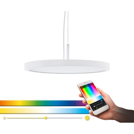 Eglo - LED RGB Stmívatelný lustr na lanku CERIGNOLA-C LED/21W/230V + dálkové ovládání