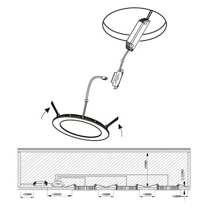 Eglo 98634 - SADA 3x LED Koupelnové podhledové svítidlo FUEVA LED/2,8W/230V